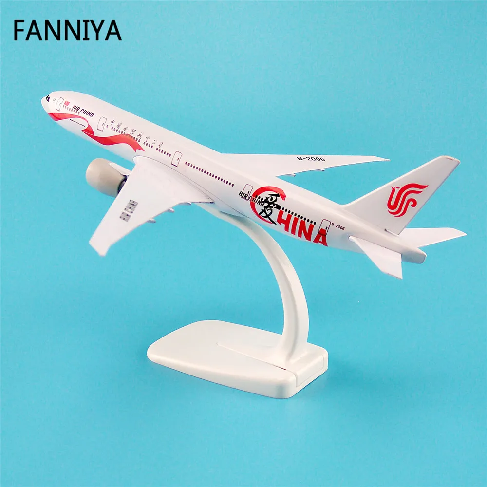 20 см металлическая модель самолета Air China Airlines Boeing B777-300er 777 LOVE Airways с подставкой