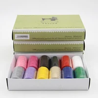 12 colors one box diy thread hand machine sewing thread cord making material home tools 350m