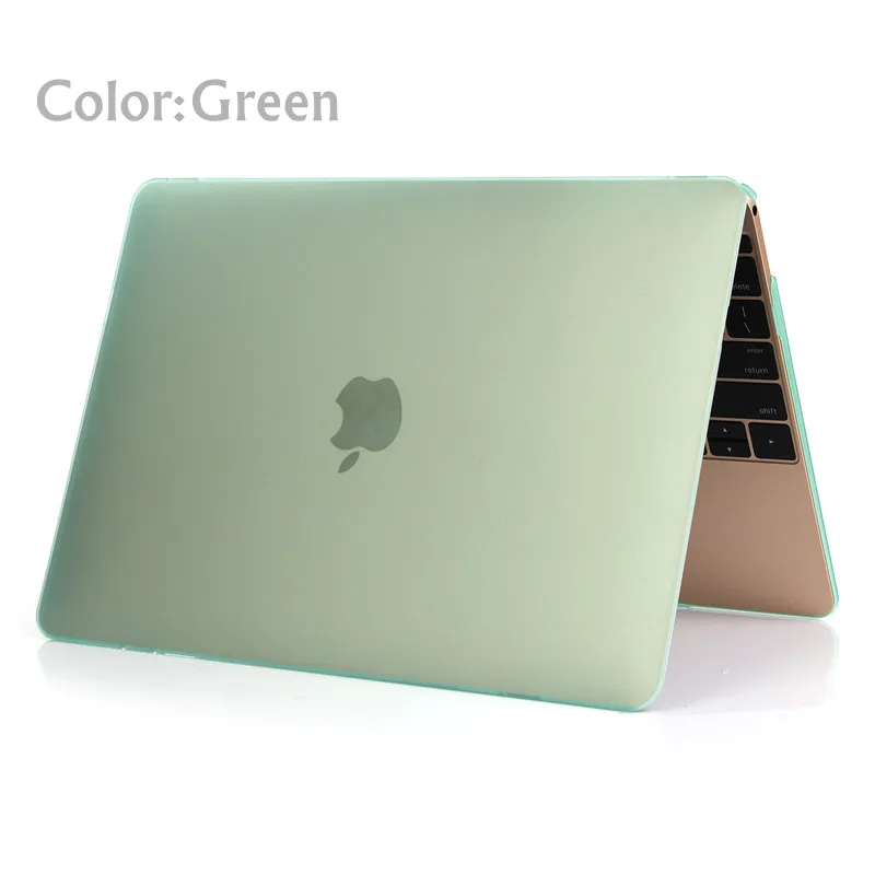 Matte Green Кристально Матовый Жесткий Чехол для ноутбука MacBook Air 13,3 чехол A1369 A1466 A2159 Корпус для Macbook New Air 13 с сенсорным ID A1932 - Цвет: Matte Green