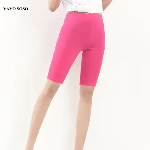 Женские леггинсы из бамбукового волокна YAVO SOSO, летние штаны до колена карамельных цветов большого размера плюс 7XL