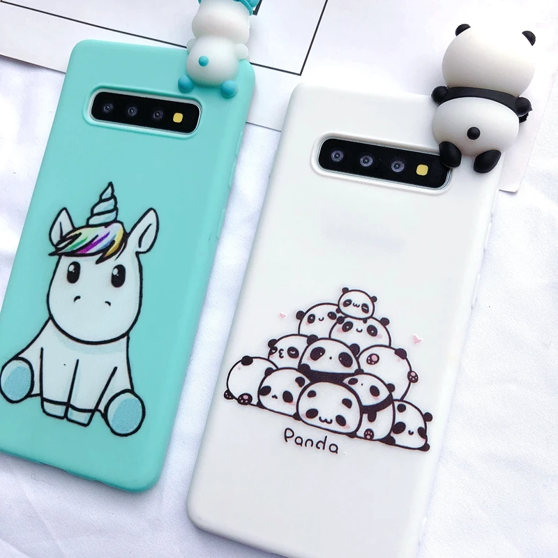 S8 S9 S10 Plus чехол для Etui Samsung Galaxy S10E 3D Kawaii силиконовый Coque S7 Edge чехол|Бамперы| |