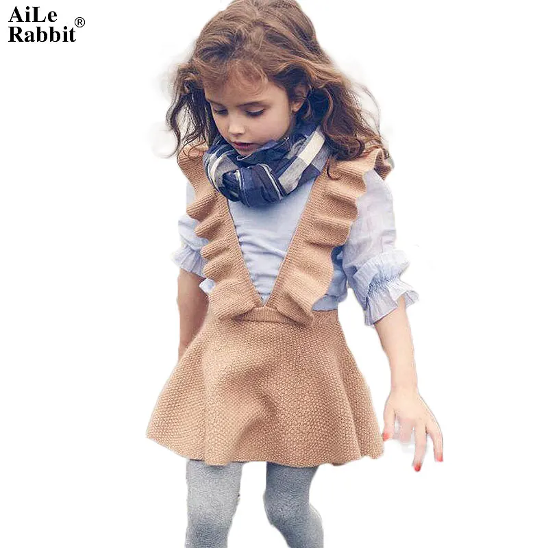 2018 Promotion Vestidos Mujer Aile Rabbit Autumn Girls Dress Girl Clothing Knit Sweater Kids For Robe Fille Beautiful | Детская одежда