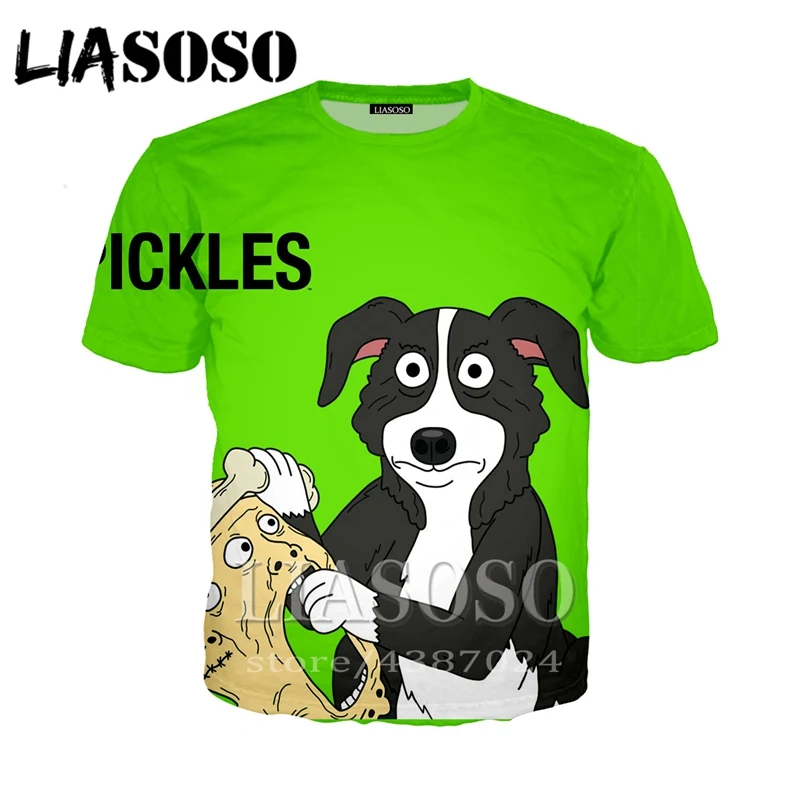 LIASOSO модная футболка 3d принт Mr Pickles Мужская Уличная одежда с мотивами из аниме