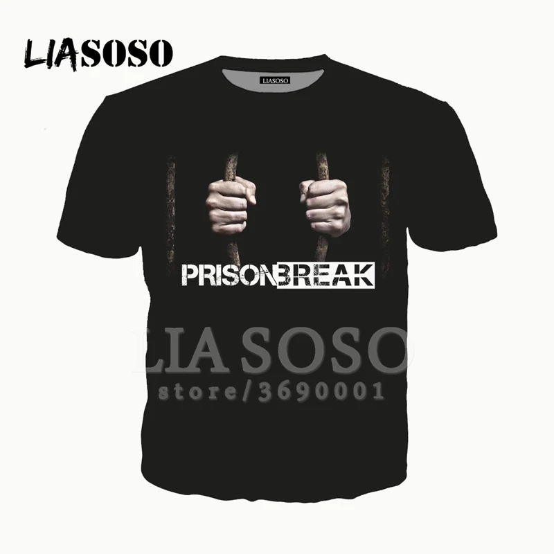 LIASOSO/футболка с 3D принтом в стиле унисекс футболка из фильма тюрьма Майкла