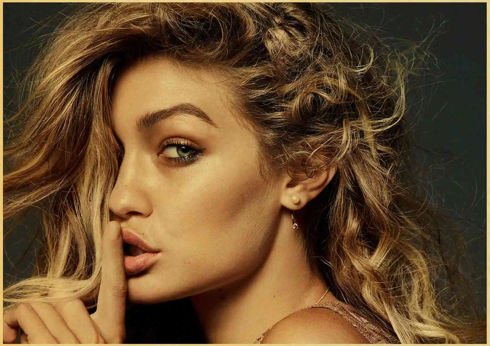E015 Gigi Hadid декоративная живопись/крафт-бумага/украшение стены/Бар плакат/Ретро плакат - Цвет: E015