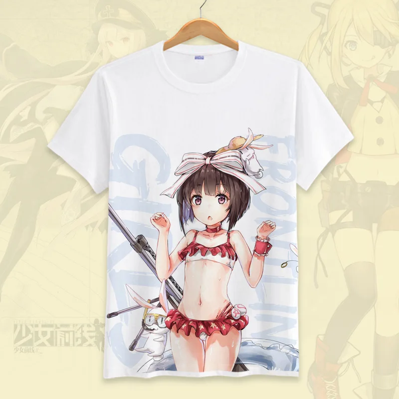 

Hot Game Girls Frontline Cosplay Tee Tees Shirt Couple Summer Short Sleeve T Shirt Tee Tops