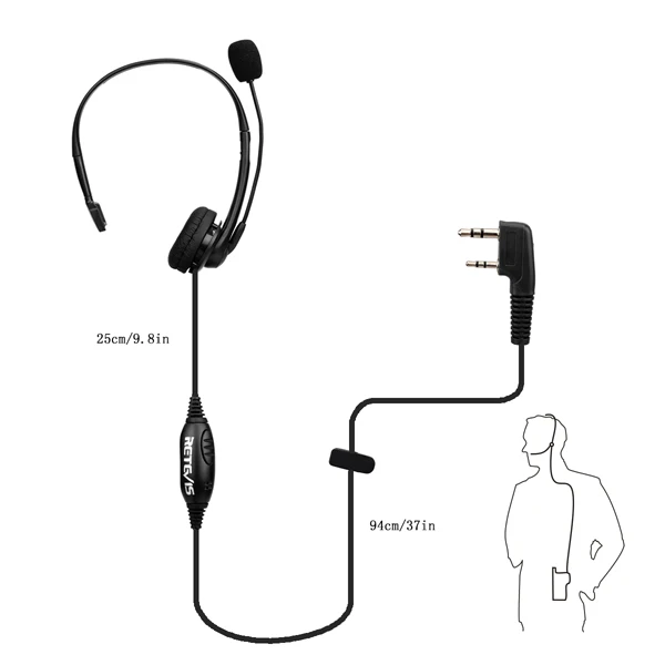 2Pin Walkie Talkie гарнитура губка наушник PPT микрофон Аксессуары для Kenwood Baofeng UV-5R BF-888S Retevis H777 RT5R C9009A