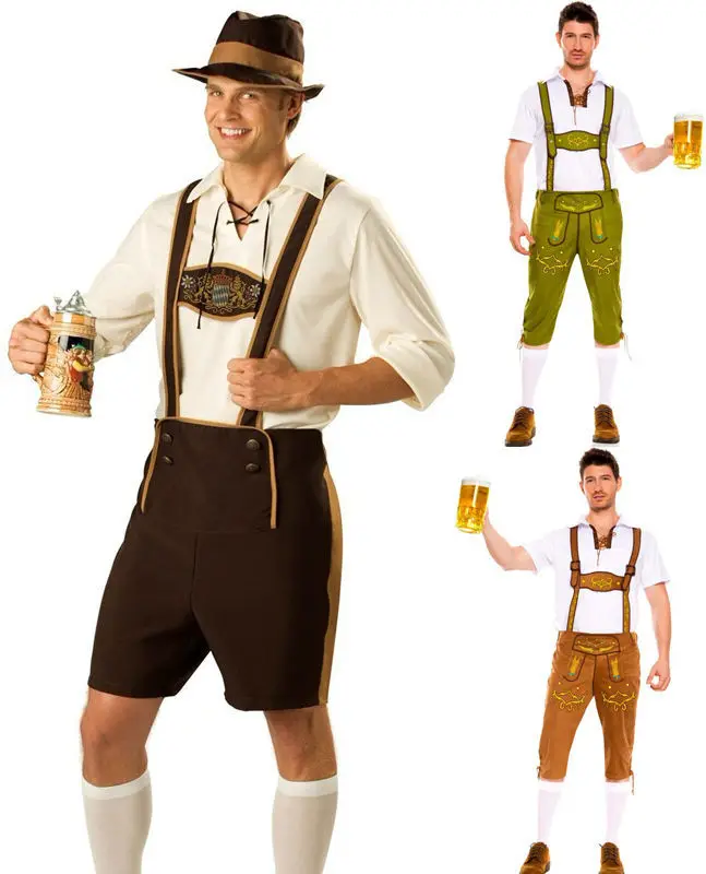 Новинка 2017 костюм октоверфеста для мужчин Lederhosen bavaran праздничная одежда