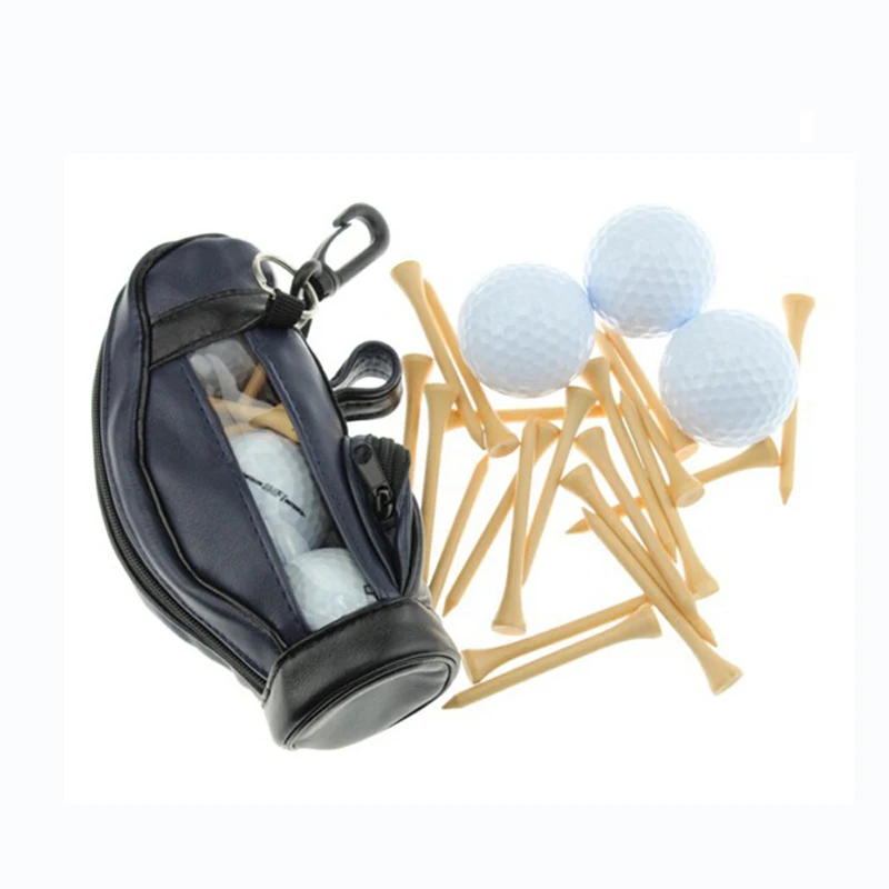 CRESTGOLF PU держатель для мяча гольфа маленький мяч с крючком и 3 шт. тренировочных