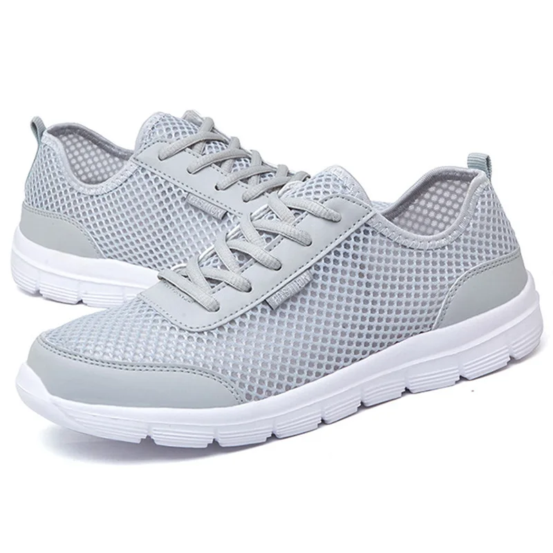 SAGUARO Summer Men Shoes Fashion Breathable Mesh Lace-up Flats Male Footwear Unisex Lovers Tenis Masculino Zapatos | Обувь