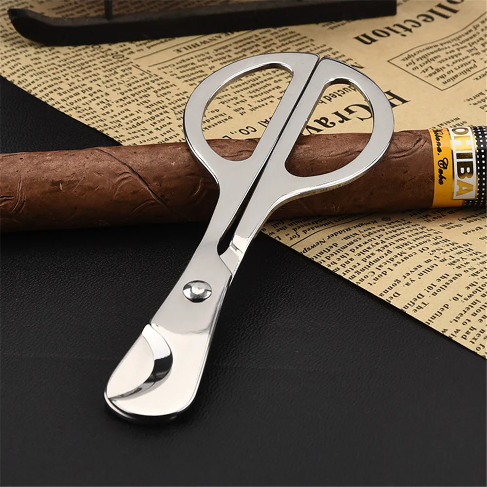 1pc Silver Stainless Steel Cigar Cutter Knife Scissor Easy To Cut Blade Smok Machine For Cutting Tobacco Tools | Дом и сад