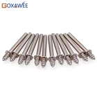 Вращающиеся инструменты GOXAWEE Dremel 10 шт., соединительные оправки для мини-фетровых колес, аксессуары для фетровых колесные оправки Dremel, хвостовик 3,0 мм