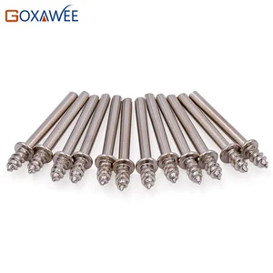 Вращающиеся инструменты GOXAWEE Dremel 10 шт., соединительные оправки для мини-фетровых колес, аксессуары для фетровых колесные оправки Dremel, хвостовик 3,0 мм