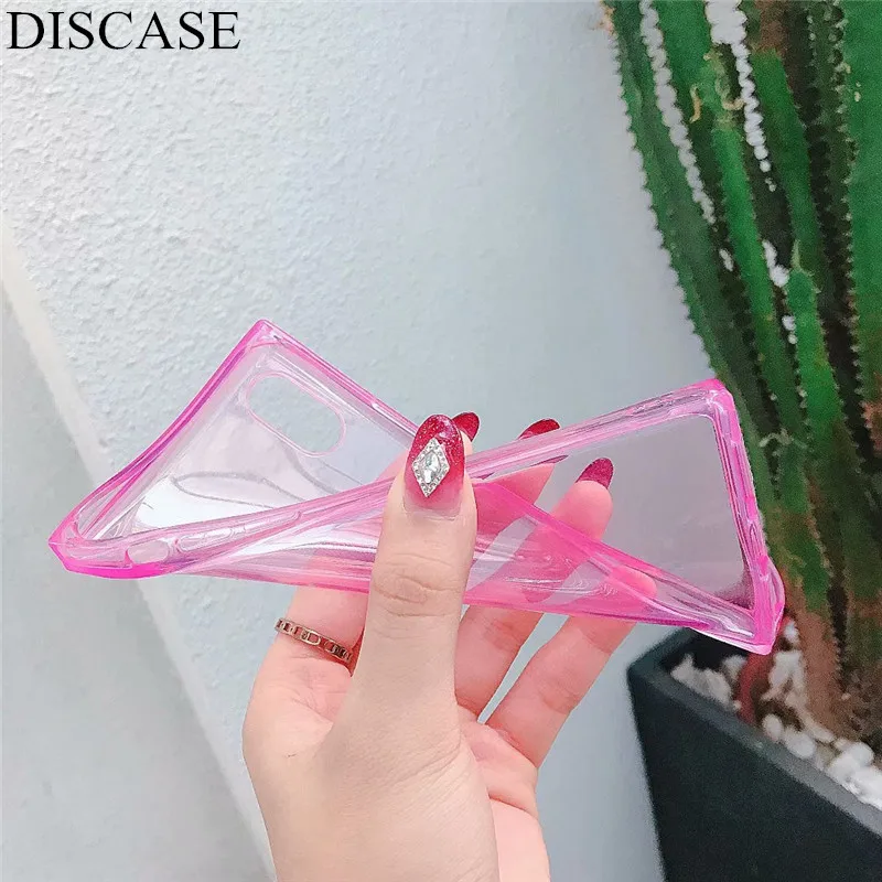 Чехол DIS модный квадратный мягкий чехол для телефона из ТПУ iphone 8 7 6 6s plus X XR XS MAX