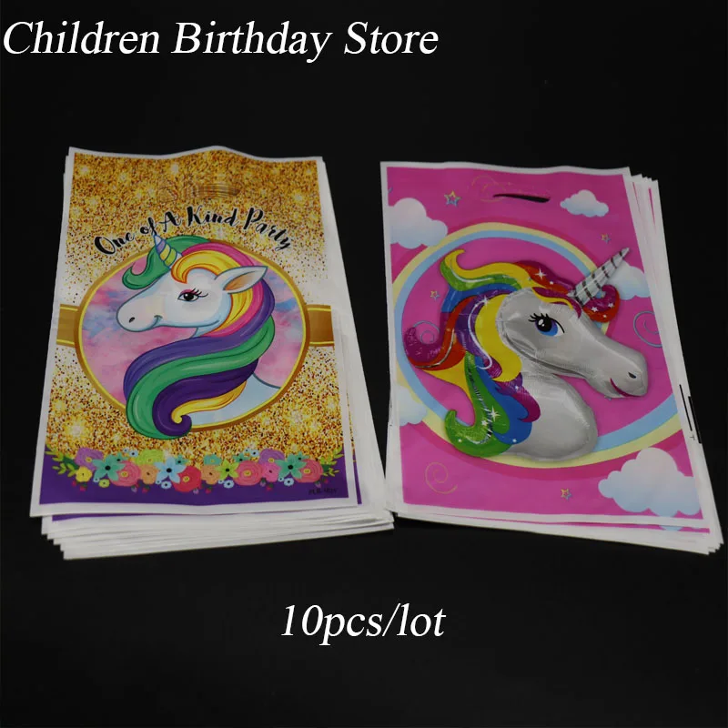 10 шт./лот подарок с unicorn сумки Дети День рождения украшения конфеты Единорог