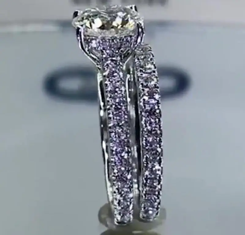 Klassieke Cirkel роскошная инкрустация Aaa циркониевый камень Ringen Voor Vrouwen Mode Bruiloft кольцо