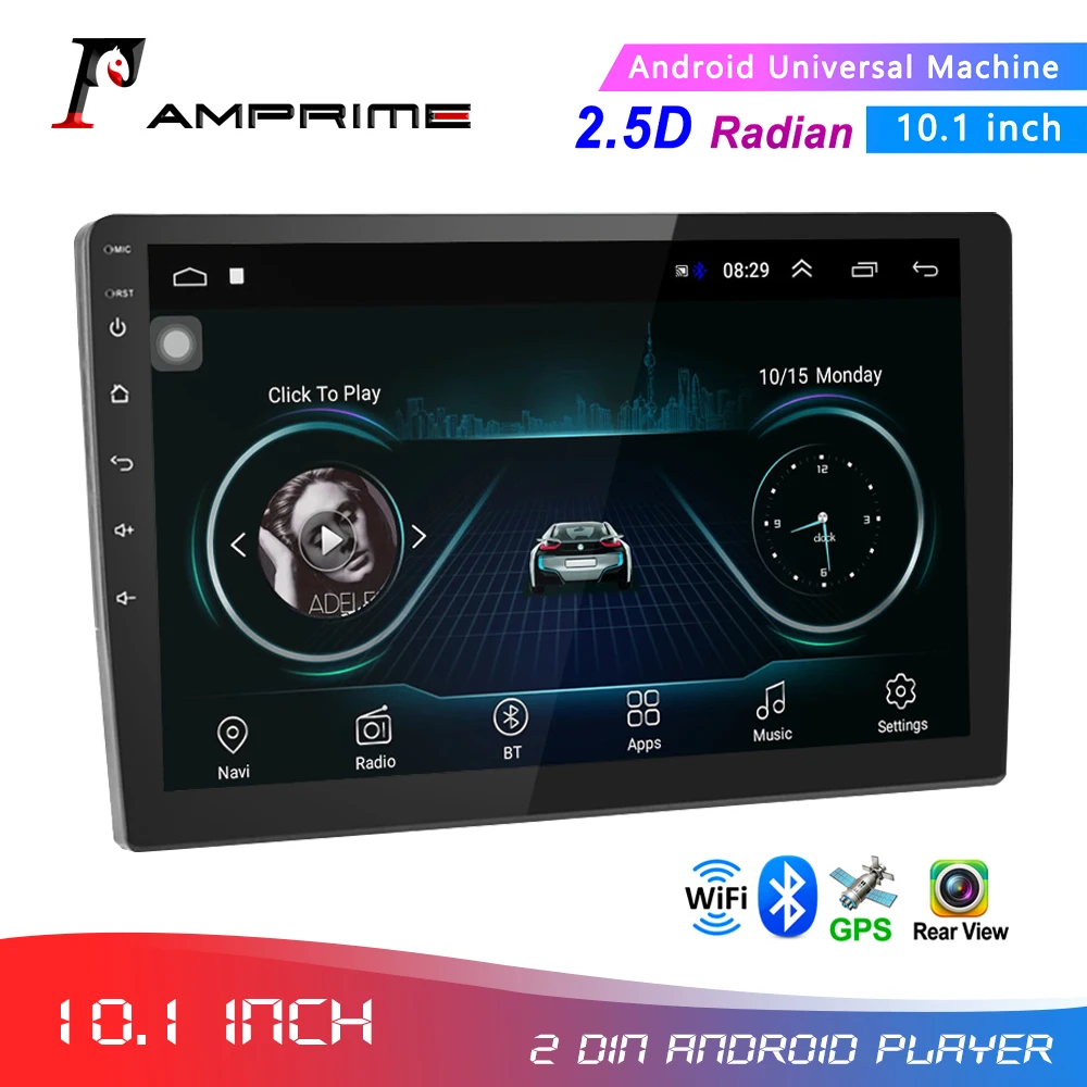 AMPrime 10 1 &quotAndroid автомобильный мультимедийный плеер GPS Авторадио Bluetooth WIFI стерео