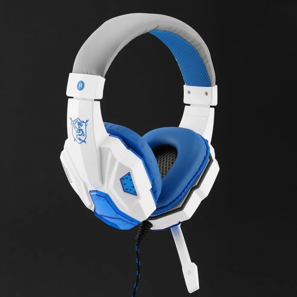 Игровая гарнитура SY830MV с микрофоном-четкость звука звукопоглощающие наушники светодиодный свет для компьютерных игр для PS4/XBOX-ONE