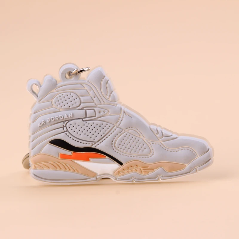 Picture Color2 Мини Jordan 8 брелок обуви Для мужчин Wome/Дети C логотипом отличный подарок для баскетбола брелок-кроссовок для ключей ключ держатель Porte Clef - Цвет: Picture Color2