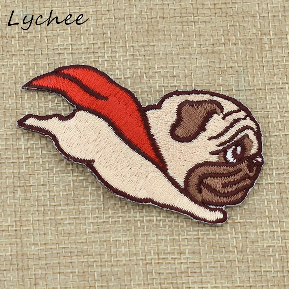 Милая мультяшная ткань Lychee с вышивкой в виде животных фоторемонт украшение