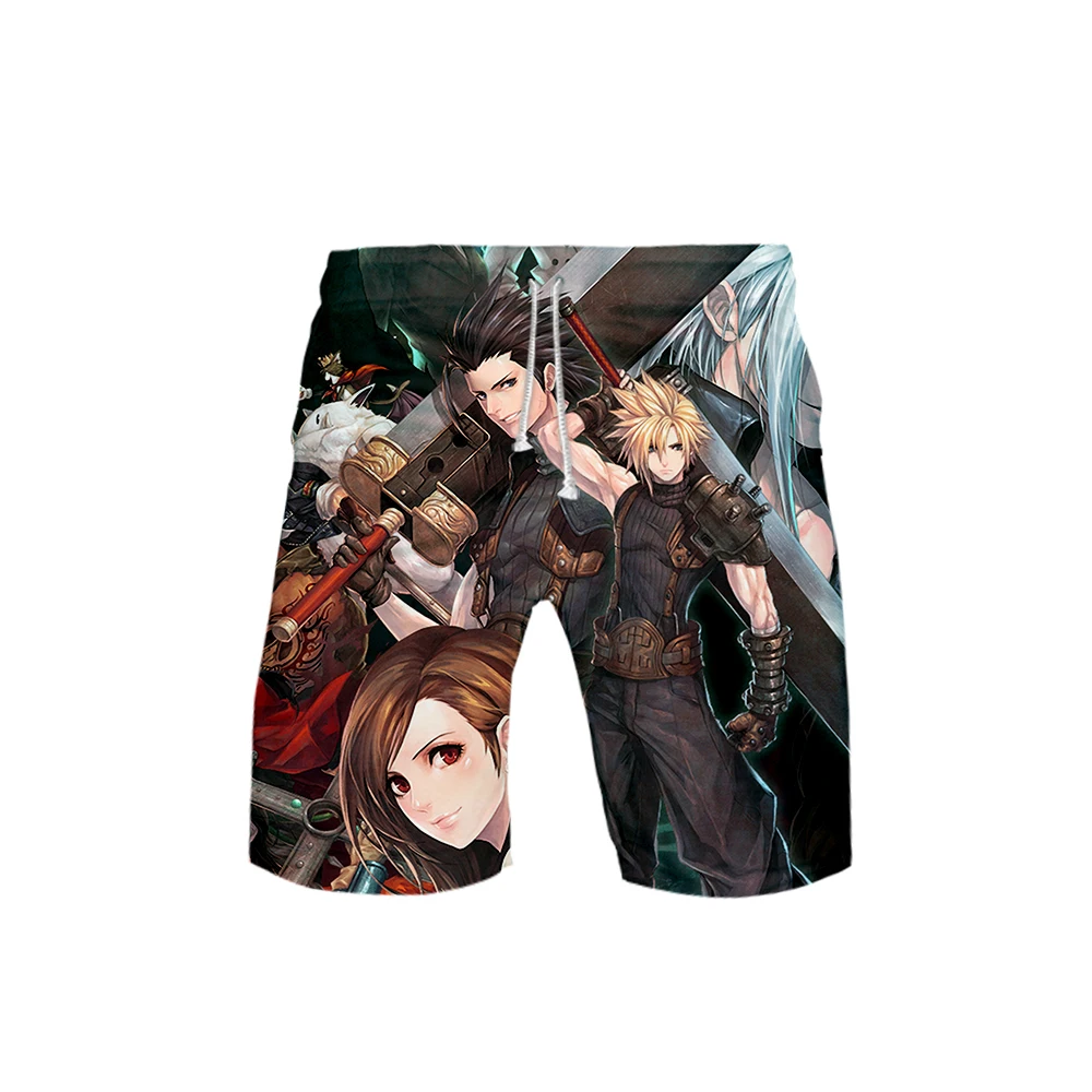 Final Fantasy VII повседневные мужские шорты детские пляжные с 3D принтом FF7 хит продаж