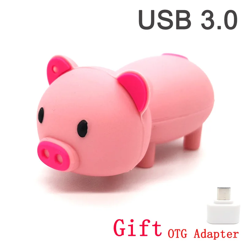 Easy Learning USB 3 0 мультфильм ручка в форме поросенка Drive 4 GB 8 16 ГБ 32 64 для Миньоны