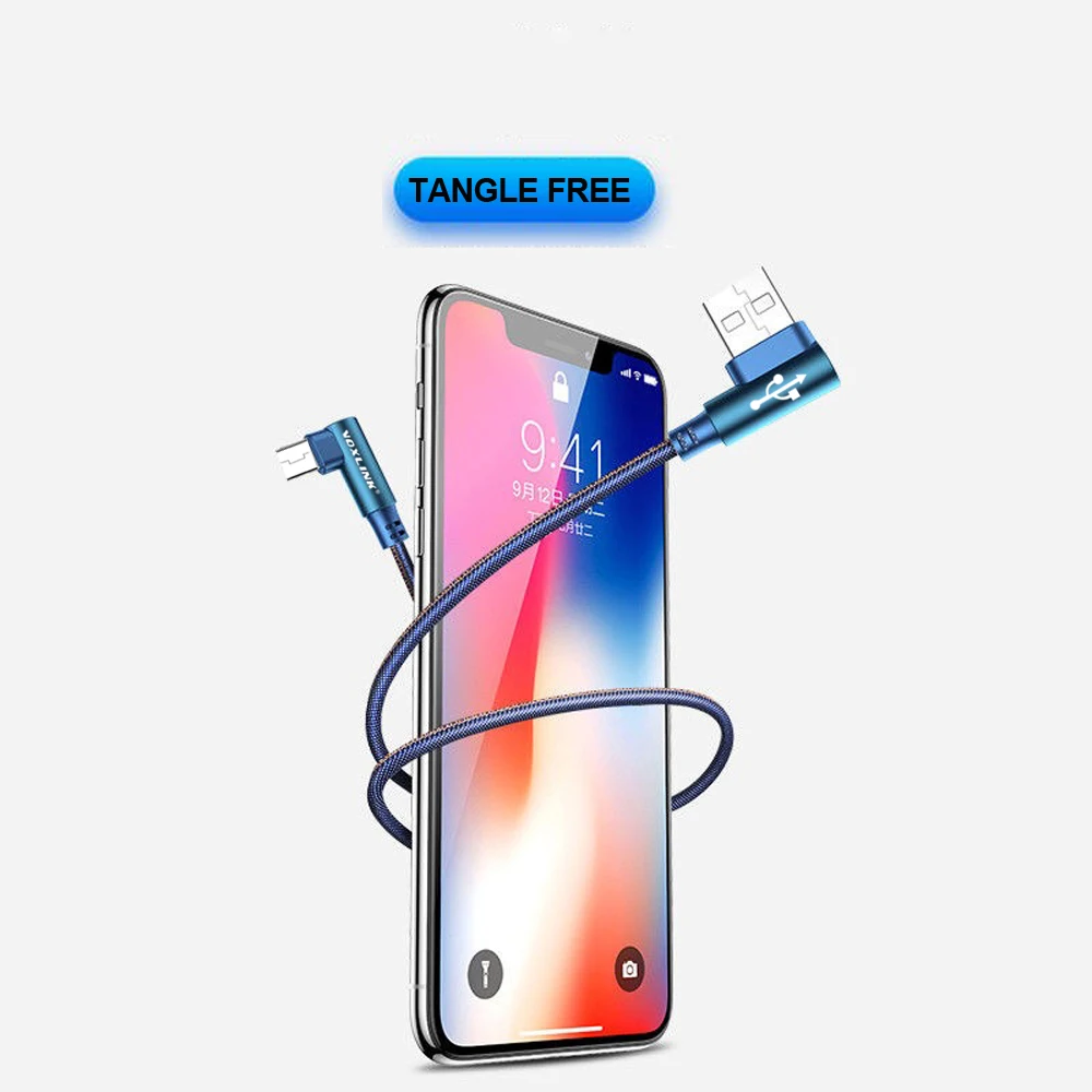 VOXLINK 2.4A Micro USB кабель для быстрой зарядки Micro Дата-кабель для samsung/xiaomi/lenovo/huawei/htc Android кабели для мобильных телефонов