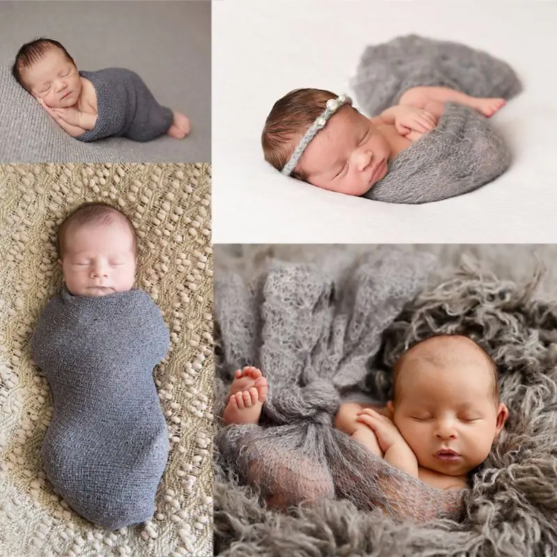 Покрывало для фото Длинные волосы плед для фотографирования мохнатый ковер фотография Реквизит с рябью обертывание для новорожденных