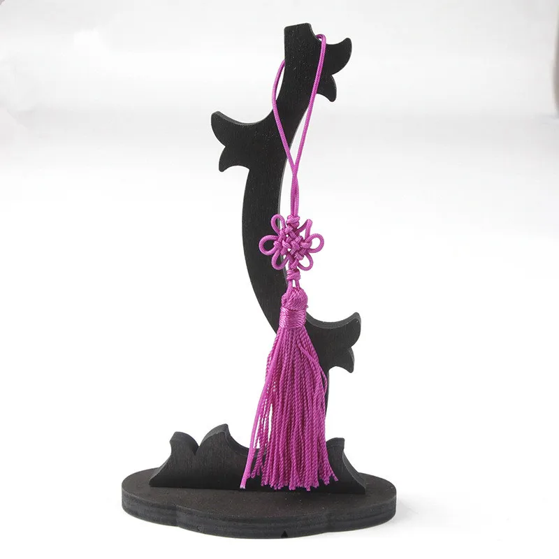 Purple Tassels 10 шт. китайский узел, шелк, кисточка, бахрома, кулон, сделай сам, материал для рукоделия, вечерние украшения для штор, аксессуары для декора, лента с кисточками - Цвет: Purple Tassels