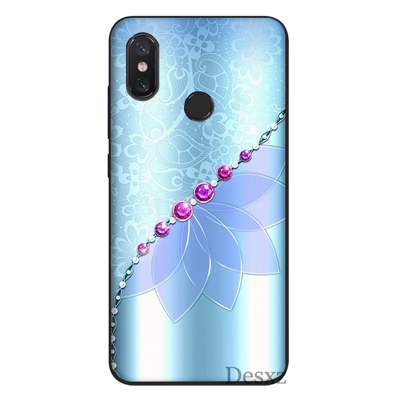Desxz сотовый Чехол для телефона для Xiaomi Redmi GO 7 4X 4A 5A 5 6 6A Pro S2 плюс Чехол цветок с кристаллами стразами в виде ракушки