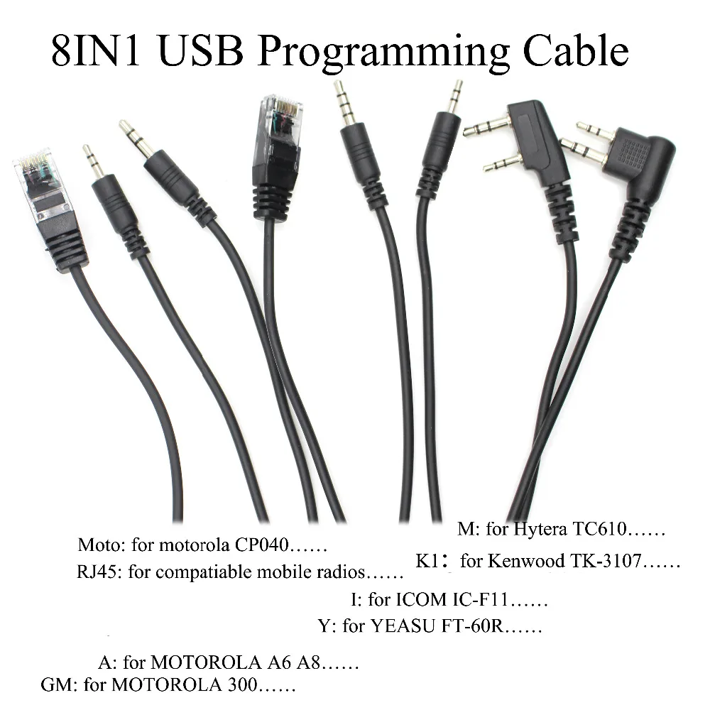 8 IN1USB Кабель для программирования данных работает с BAOFENG UV 82 5R BF 888S TYT TH UV8000D|usb