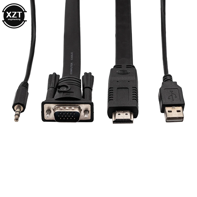 Новый HDMI в VGA конвертер кабель с 3 5 мм аудио адаптер питанием 1080P для Xbox 360 PS3