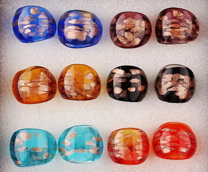 Оптовая продажа оптом 12 шт. золотая пыль весенний стиль муранское стекло