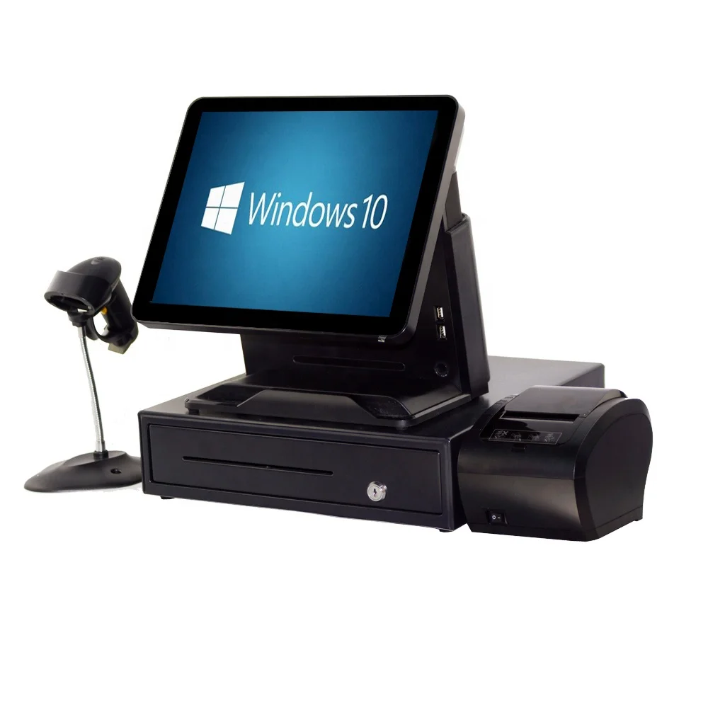 POS1618P-black Compoxxb Windows pos терминал 15 дюймов Точка продаж система терминал сенсорный экран pos терминал Ресторан заказ машина - Цвет: POS1618P-black