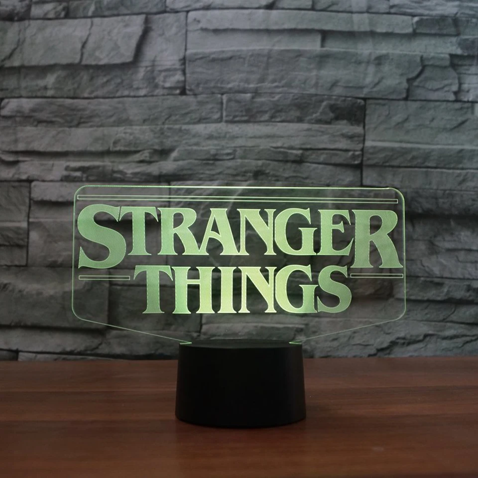 7 цветов меняющая цвет 3D акриловая светодиодная светящаяся настольная лампа в