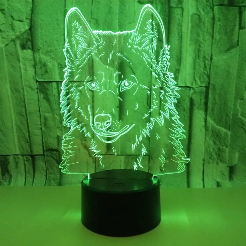 Цветная сенсорная 3d лампа иллюзия светодиодный ночник USB настольная для детей