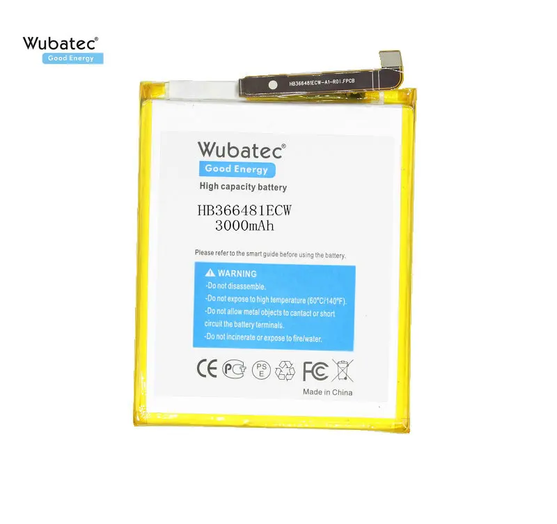 Wubatec 1x3000 мАч запасная батарея HB366481ECW для Huawei P9/P9 Lite G9 Honor 8 5C VNS DL00 L23