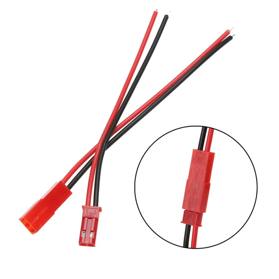 10 Sets 150mm JST Cable Connector 2P Male Female Plug jack for RC Battery 2 Pin Plus with Terminals E-Bike boat LCD LED | Электроника