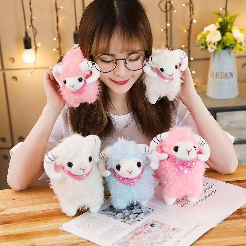 1pc20/25 см Kawaii Альпака плюшевая игрушка мягкий плюшевый шарф Alpacasso овца лама мягкая милая игрушка для детей девочки Xtmas подарок