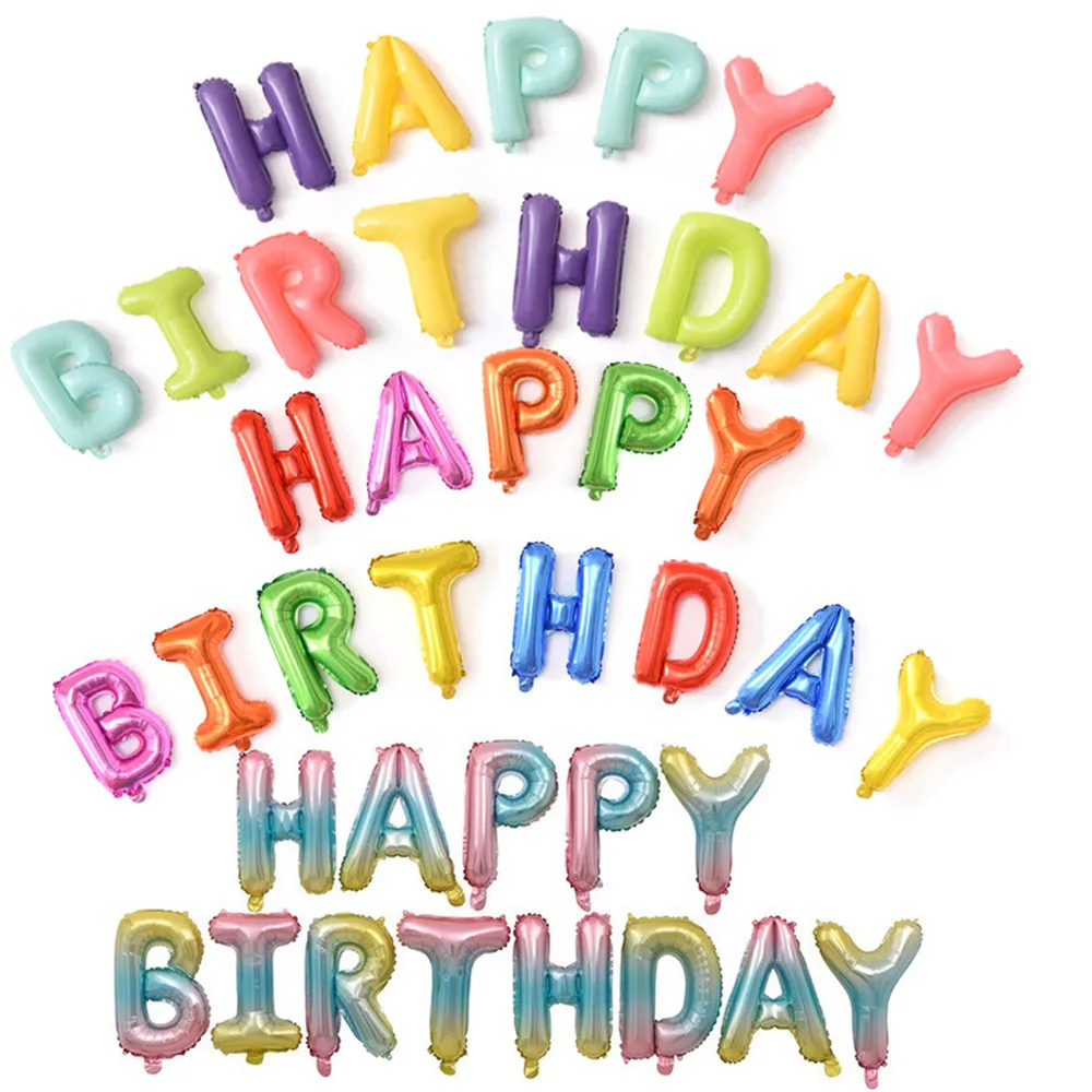 

Cartoon hat 16 inch Letters HAPPY BIRTHDAY Foil Balloons Happy Birthday Party Decoration Kids Alphabet Air Balloons Baby hat