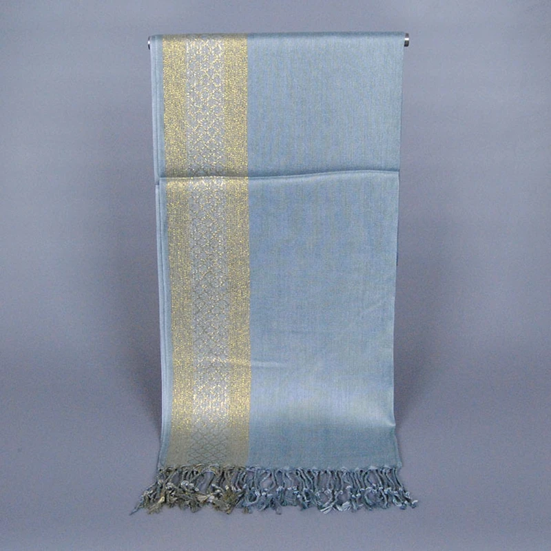 RUBY VICKY Plain Fashion Muslim Scarves/scarf Long Hijab Print Glitter Tassels Cotton Lurex Plaid Stripe Scarf |