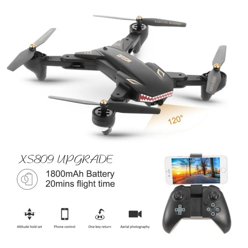 XS809S RC Дрон с 0.3MP/720P камерой 4CH XS809HW Модернизированный складной оптический следуй
