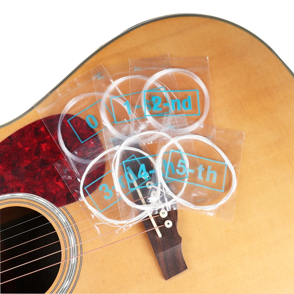 

5 Sets of Alice OUD Strings AOD-11/12 Clear Nylon Silver-Plated Copper Alloy Wound for 11/12 String Acoustic Guitar Wholesales