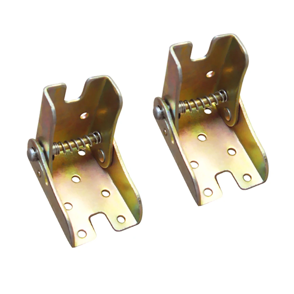 2-Pieces Self-locking Folding Metal Sofa Leg Bracket Hinges for Household Sofa Table Furniture, 45mm Width