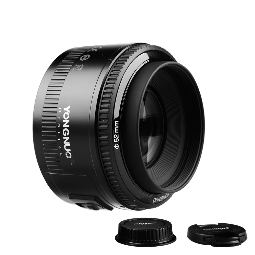 Fomito YONGNUO YN50mm f/1.8 AF Lens Aperture Auto Focus lens Large for Canon EOS 60D 70D 5D2 5D3 600d DSLR Camera | Электроника