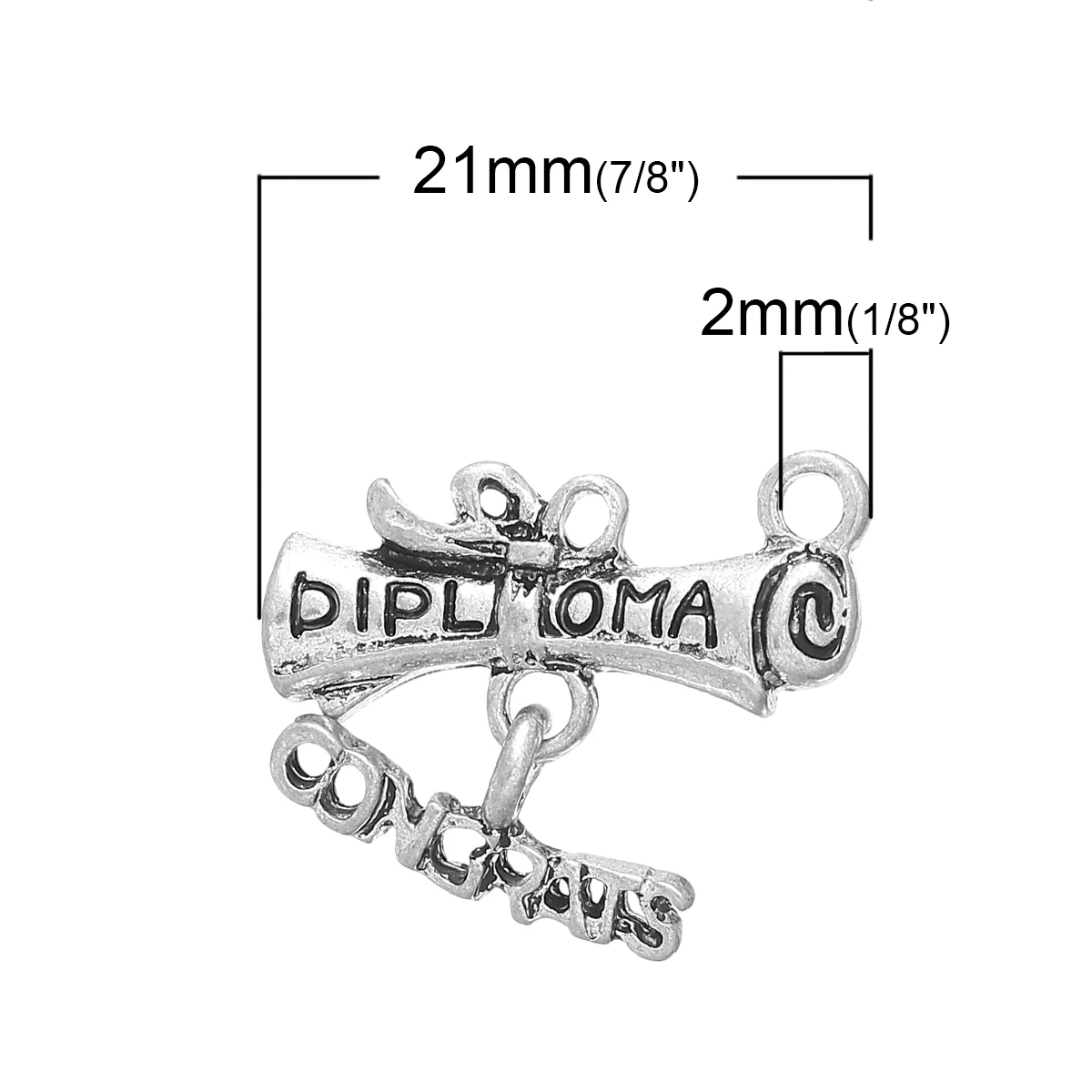 DoreenBeads подвески из цинкового металлического сплава книги серебристого цвета