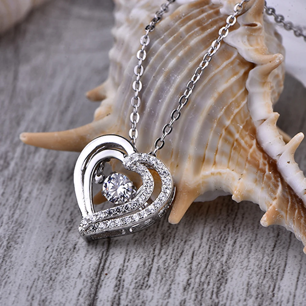Мода Австрия Кристалл Танцы Горный Хрусталь Любовь Сердца Кулон Ожерелья для