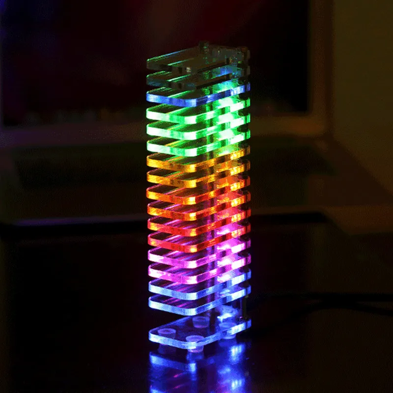 DIY Kit KS16 LED музыкальный спектр фантазия Кристалл звук колонна свет Cub VU Tower|Детали и