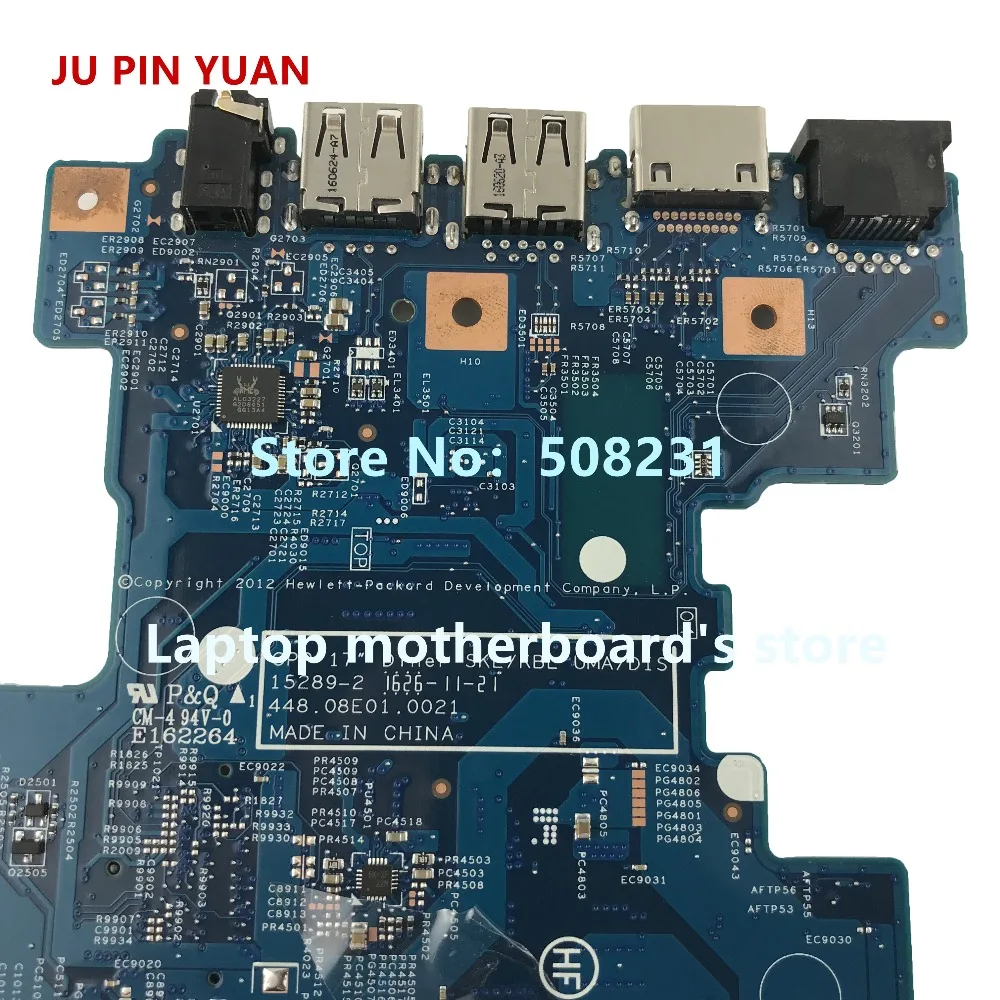 JU PIN YUAN 859033-601 15289-2 448.08E01.0021 для ноутбука hp 17-X 17T-X Материнская плата ноутбука с i5-7200U полностью протестирована