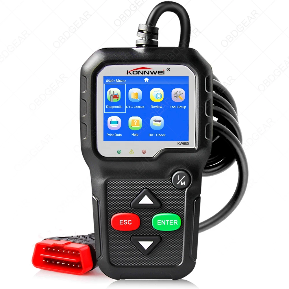 OBD2 читателя Кода KONNWEI KW680 полный Функция сканер Авто Многоязычная OBD 2